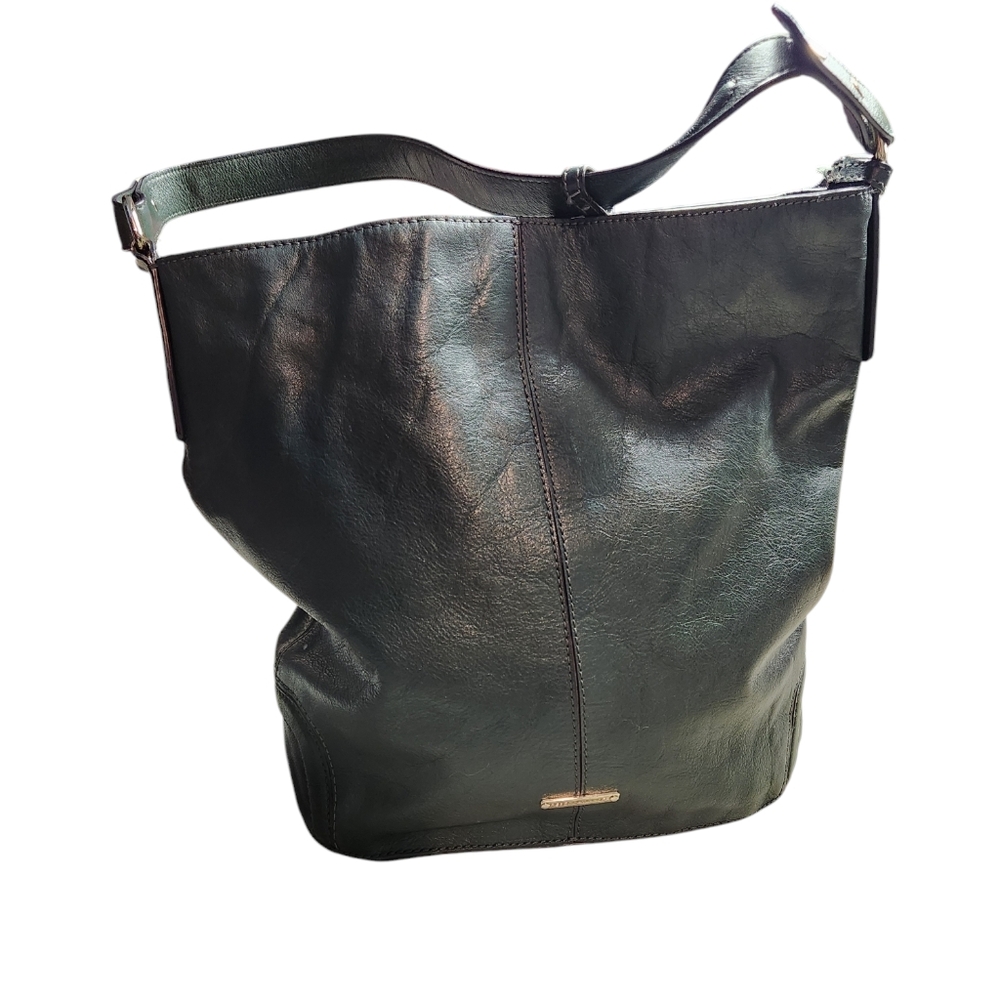 Rebecca Minkoff Jasper Hobo Leather Bucket Bag Hunter Green - Picture 2 of 15